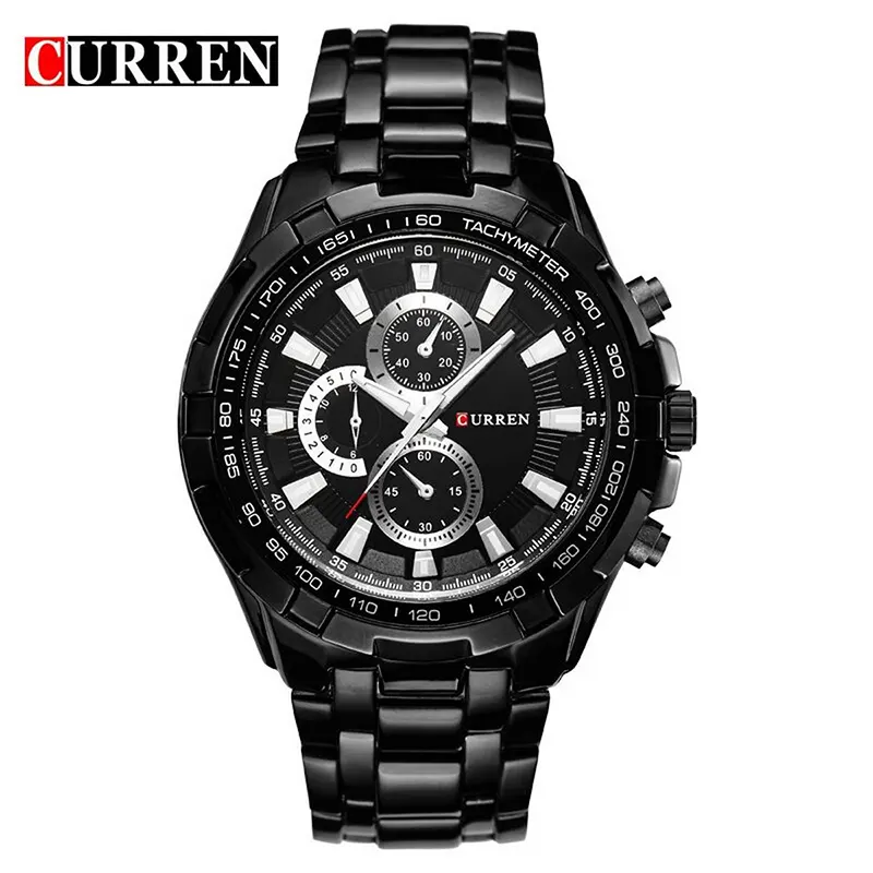 Curren Sport Military Chronograph Black Dial Men's Watch | 8023